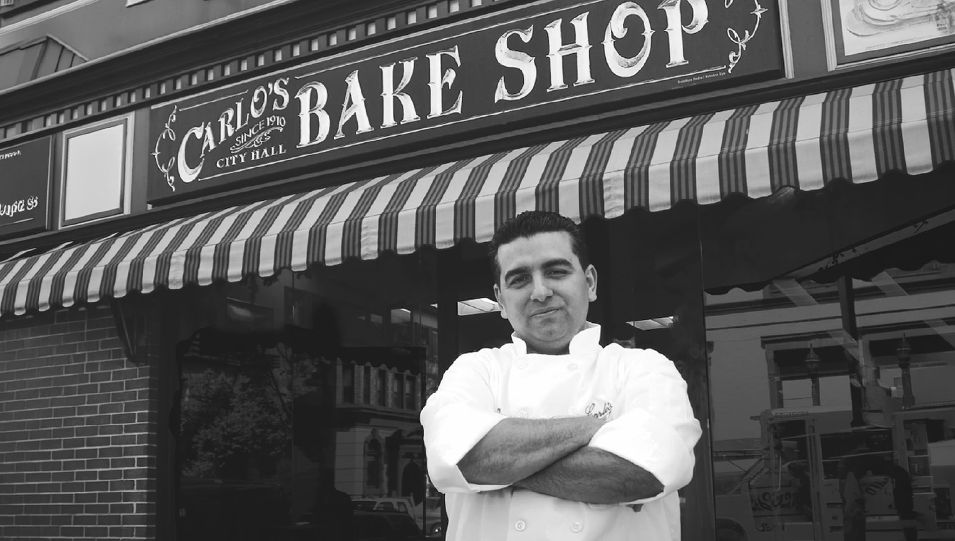 Buddy Valastro outside the original Carlo's Bake Shop in Hoboken