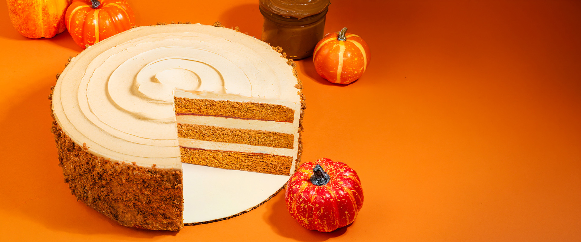 Pumpkin cookie butter layer cake